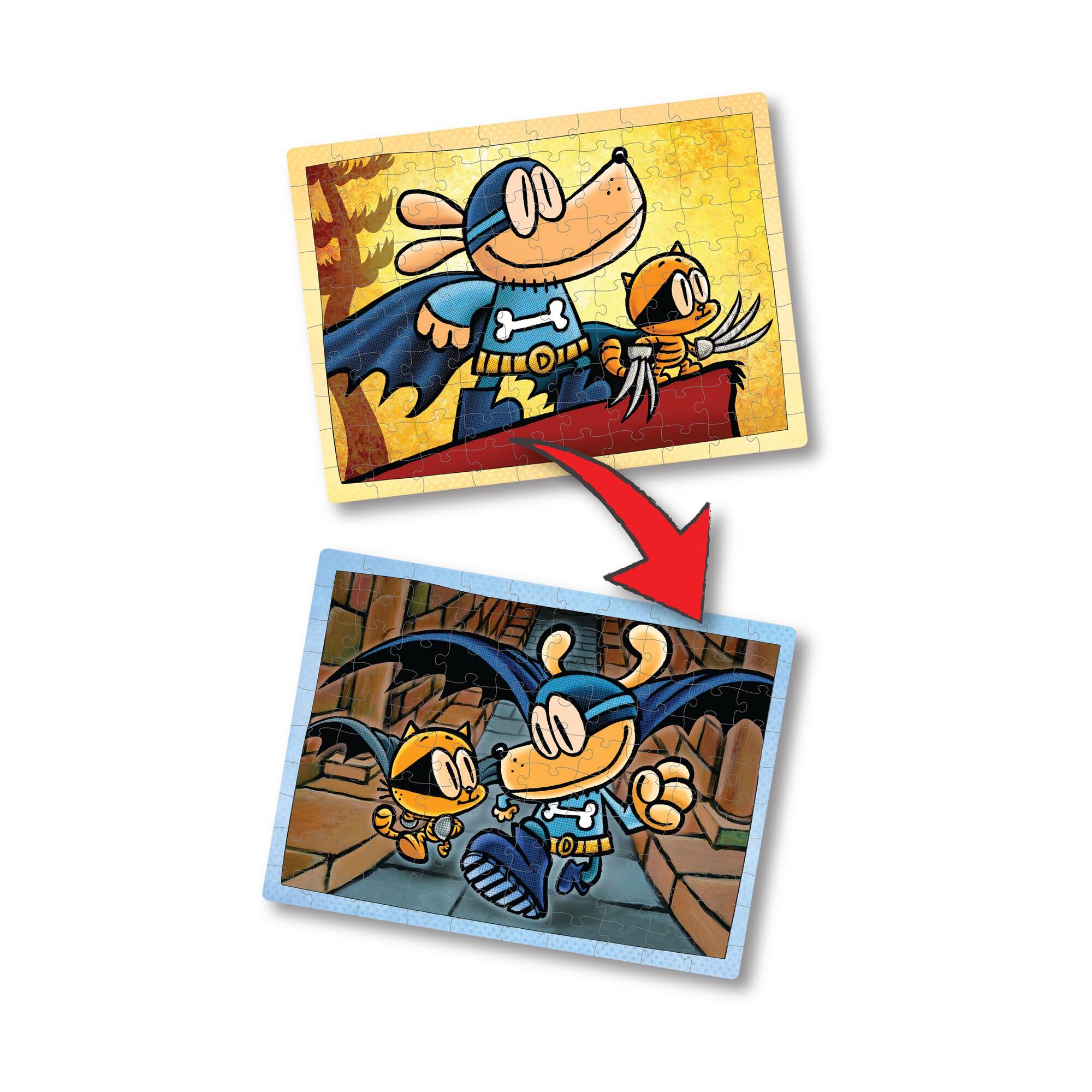 Dog Man Adventures 100 Piece Lenticular Jigsaw Puzzle